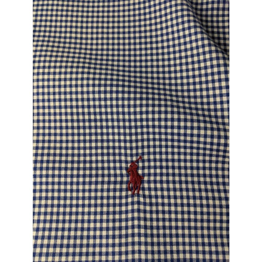 Polo Ralph Lauren Men's Blue Check Long Sleeve Shirt Size 2XLT Two Extra Large T - Picture 4 of 9